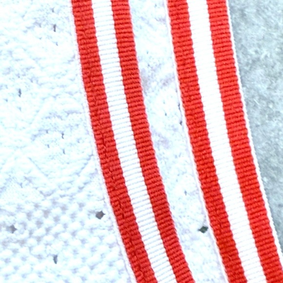 L’Etoile Zip Front Tennis Tank Top in White with Red and Yellow Trim Size Large - Picture 7 of 12